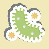 Sticker Bacteria And Virus. related to Bioengineering symbol vector
