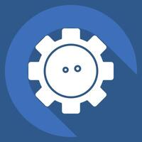 Icon Bioengineering. related to Bioengineering symbol. long shadow style vector