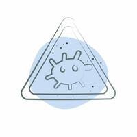 Icon Bio Hazard. related to Bioengineering symbol. Color Spot Style vector