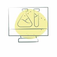 Icon Biotech. related to Bioengineering symbol. Color Spot Style vector