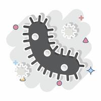 Icon Bacteria And Virus. related to Bioengineering symbol. comic style vector