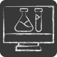 Icon Biotech. related to Bioengineering symbol. chalk Style vector