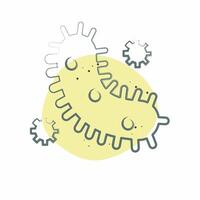 Icon Bacteria And Virus. related to Bioengineering symbol. Color Spot Style vector