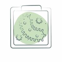 Icon Bio Art. related to Bioengineering symbol. Color Spot Style vector