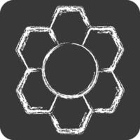 Icon Pattern Recognition. related to Bioengineering symbol. chalk Style vector