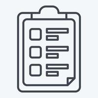 Icon Task List. related to Bioengineering symbol. line style vector