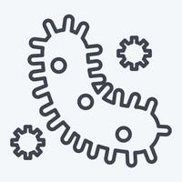 Icon Bacteria And Virus. related to Bioengineering symbol. line style vector