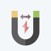 Icon Magnetism. related to Bioengineering symbol. flat style vector