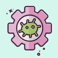 Icon Bioengineering. related to Bioengineering symbol. MBE style vector