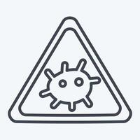 Icon Bio Hazard. related to Bioengineering symbol. line style vector