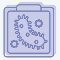 Icon Bio Art. related to Bioengineering symbol. two tone style vector