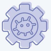 Icon Bioengineering. related to Bioengineering symbol. two tone style vector