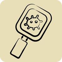 Icon Observation. related to Bioengineering symbol. hand drawn style vector