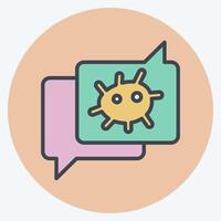 Icon Bioethics Deabte. related to Bioengineering symbol. color mate style vector
