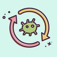Icon Cell Reprogramming. related to Bioengineering symbol. MBE style vector