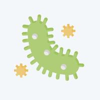 Icon Bacteria And Virus. related to Bioengineering symbol. flat style vector