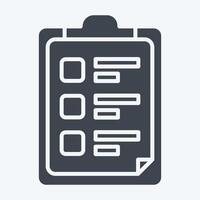 Icon Task List. related to Bioengineering symbol. glyph style vector