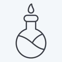 Icon Chemical Reaction. related to Bioengineering symbol. line style vector