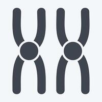 Icon Chromosome. related to Bioengineering symbol. glyph style vector