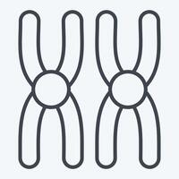 Icon Chromosome. related to Bioengineering symbol. line style vector