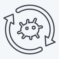 Icon Cell Reprogramming. related to Bioengineering symbol. line style vector