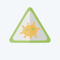 Icon Bio Hazard. related to Bioengineering symbol. flat style vector