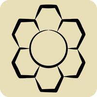 Icon Pattern Recognition. related to Bioengineering symbol. hand drawn style vector