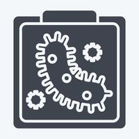 Icon Bio Art. related to Bioengineering symbol. glyph style vector
