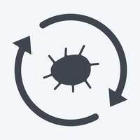 Icon Cell Reprogramming. related to Bioengineering symbol. glyph style vector