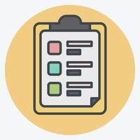 Icon Task List. related to Bioengineering symbol. color mate style vector