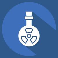 Icon Bio Weapon. related to Bioengineering symbol. long shadow style vector
