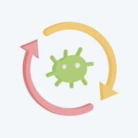 Icon Cell Reprogramming. related to Bioengineering symbol. flat style vector