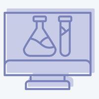 Icon Biotech. related to Bioengineering symbol. two tone style vector