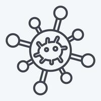 Icon Biological Network. related to Bioengineering symbol. line style vector