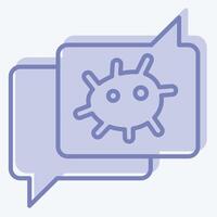 Icon Bioethics Deabte. related to Bioengineering symbol. two tone style vector