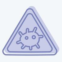 Icon Bio Hazard. related to Bioengineering symbol. two tone style vector