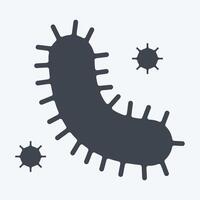 Icon Bacteria And Virus. related to Bioengineering symbol. glyph style vector