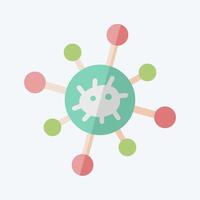 Icon Biological Network. related to Bioengineering symbol. flat style vector