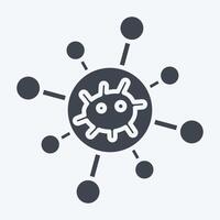 Icon Biological Network. related to Bioengineering symbol. glyph style vector
