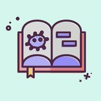 Icon Bacteriology Book. related to Bioengineering symbol. MBE style vector