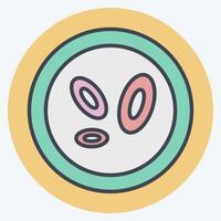 Icon Cell. related to Bioengineering symbol. color mate style vector