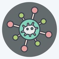 Icon Biological Network. related to Bioengineering symbol. color mate style vector