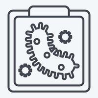 Icon Bio Art. related to Bioengineering symbol. line style vector