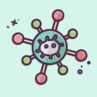 Icon Biological Network. related to Bioengineering symbol. MBE style vector