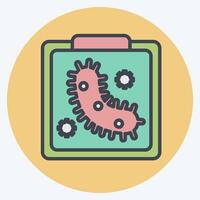 Icon Bio Art. related to Bioengineering symbol. color mate style vector