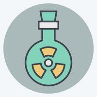 Icon Bio Weapon. related to Bioengineering symbol. color mate style vector