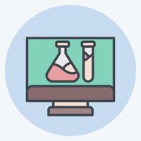 Icon Biotech. related to Bioengineering symbol. color mate style vector
