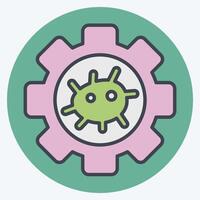Icon Bioengineering. related to Bioengineering symbol. color mate style vector