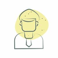 Icon Inspector. related to Audit symbol. Color Spot Style. design editable vector