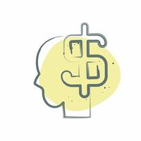 Icon Financial Advisor. related to Audit symbol. Color Spot Style. design editable vector